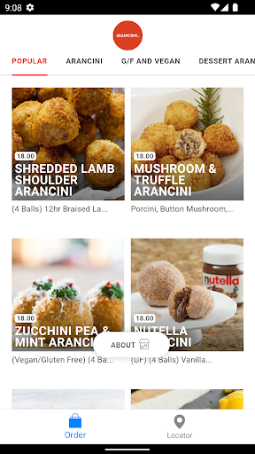 Arancini Screen 3