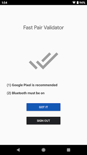 Fast Pair Validator Screen 2