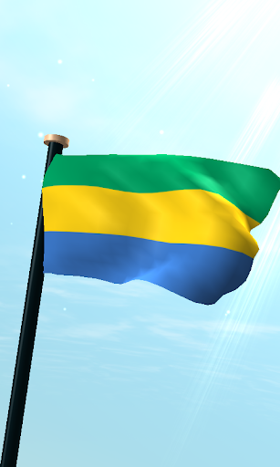 Android application Gabon Flag 3D Live Wallpaper screenshort