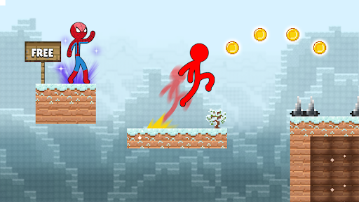 Stickman Parkour Sky Jump