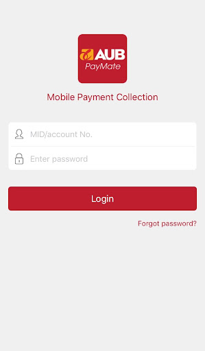 Android application AUB PayMate screenshort