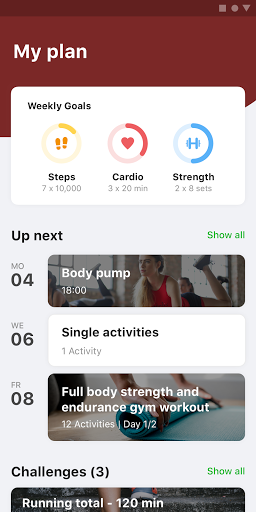 Android application Bodyweight Sports screenshort
