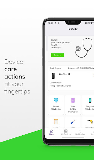 Android application Servify - Device Assistant screenshort