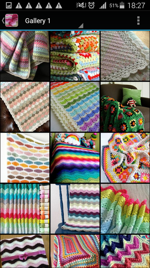 かぎ針編みの毛布のおすすめ画像1