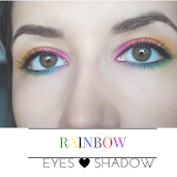 Rainbow eyes shadow icon