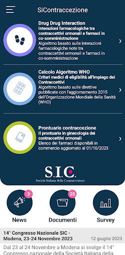 Android application SiContraccezione screenshort