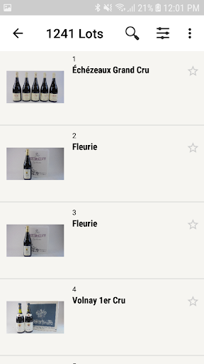 Winefields Auctioneers Screen 2