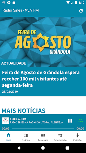 Rádio Sines Screen 2