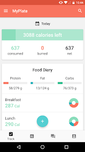 MyPlate Calorie Tracker Screenshot