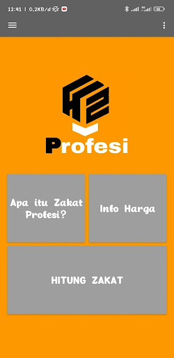 Android application Kalkulator Zakat Profesi screenshort