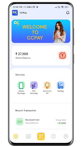 CCPay : Recharge & Bill Pay Screen 3