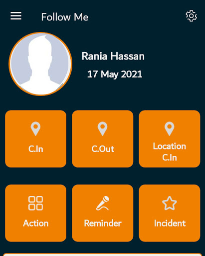 Android application Follow Me screenshort