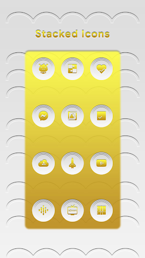 Stacked Light Gold Icons