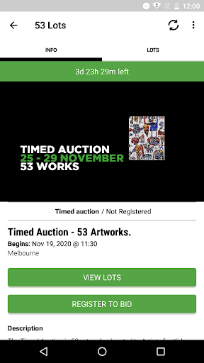 Artists for Kids Auction Screen 2