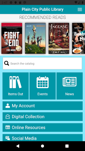 Android application Plain City Public Library App screenshort