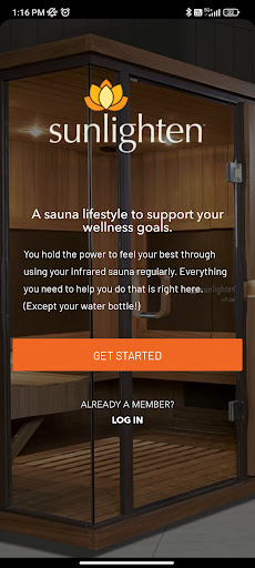 Android application Sunlighten Sauna Tablet screenshort