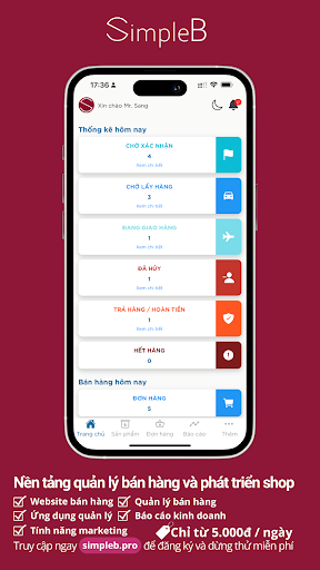 Android application SimpleB - Quản Lý Shop Bán Lẻ screenshort