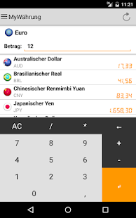 Währungsrechner My Währung Screenshot