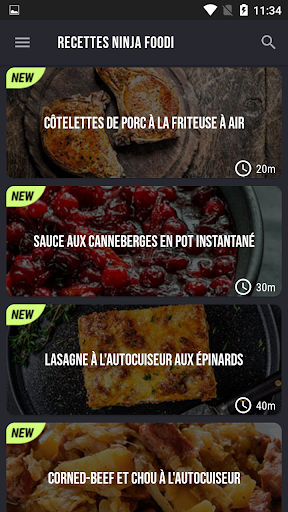 Aperçu de l'application
