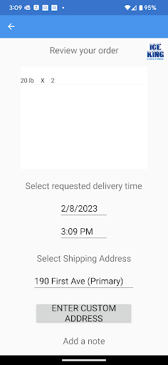 Ice King Order Easy Screen 3