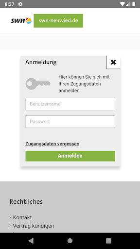 Android application Neuwied Kundenportal screenshort