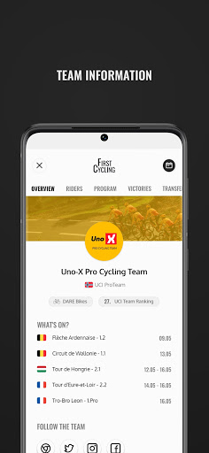 Screenshot of FirstCycling