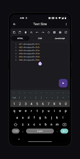 HTML Creator Screen 2