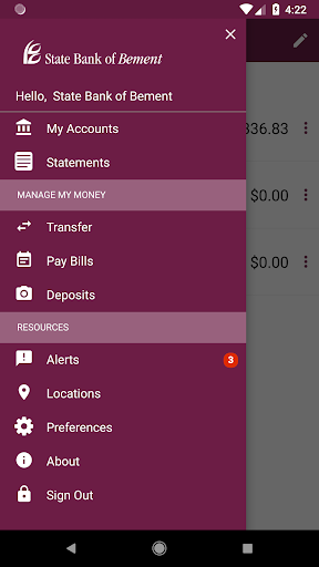 State Bank of Bement Mobile Screen 2