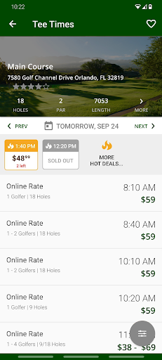 Android application Coyote Wash Golf Course screenshort