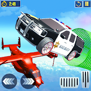 Police Car Spooky Stunt : Jeep Stunt Driving 3D