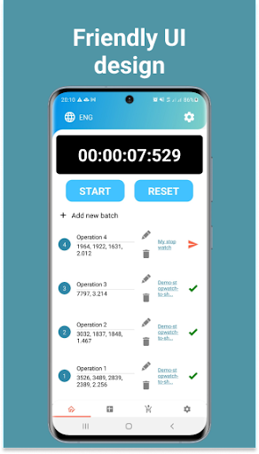 Stopwatch to Google Sheets Screen 2