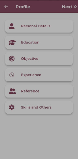 Resume Builder Screen 3