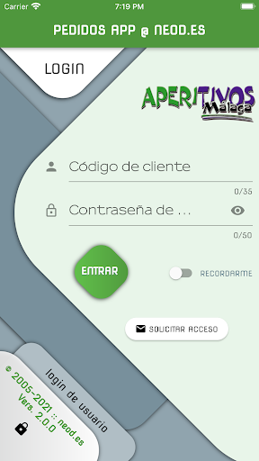 Android application APP Aperitivos Málaga screenshort
