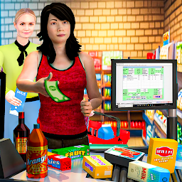 「超市收銀店遊戲」圖示圖片