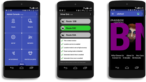 Android application uSchool - Parent App (Vehicle screenshort