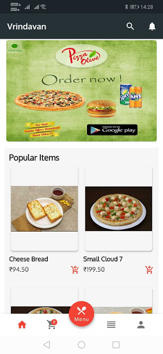 Android application Pizza Olive - Online Order screenshort