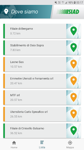Android application SIAD in Italia screenshort