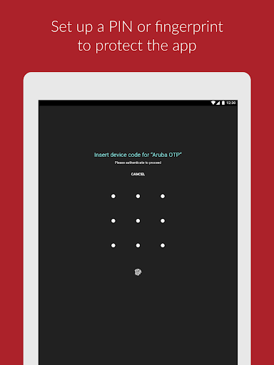 Aruba OTP screenshot 8