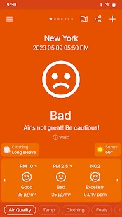 MiseMise - Air Quality, WHO Screenshot