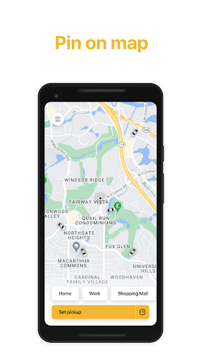 Android application 4RYDE: book taxi screenshort