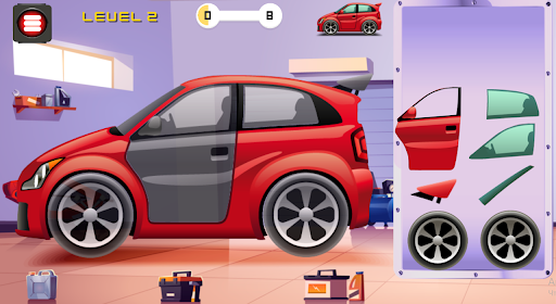 Cars puzzles with animation Screen 2