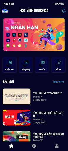 Android application Học Viện Design24 screenshort