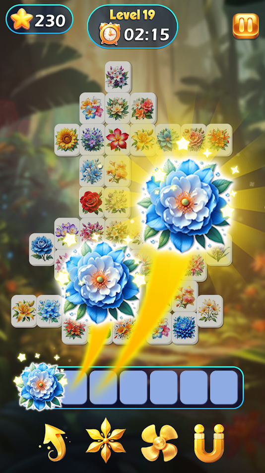 #2. Mystical Flower - Match Tiles (Android) De: G4F