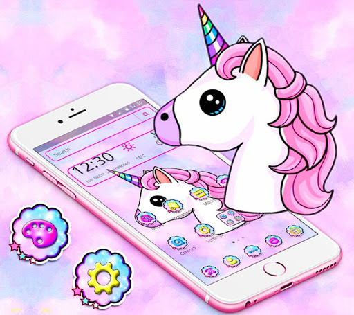 Download Galaxy Cute Unicorn Rainbow Cartoon Theme ? Free for Android -  Galaxy Cute Unicorn Rainbow Cartoon Theme ? APK Download 