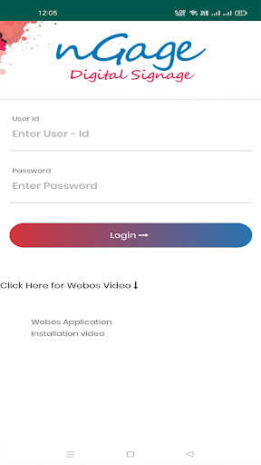 Android application nGage Care screenshort