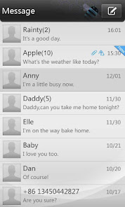 Captura 2 GO SMS Pro simple dark theme android