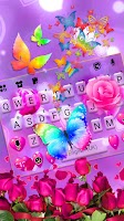 screenshot of Pink Rose Butterfly Theme