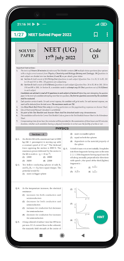 NEET Papers Screen 2