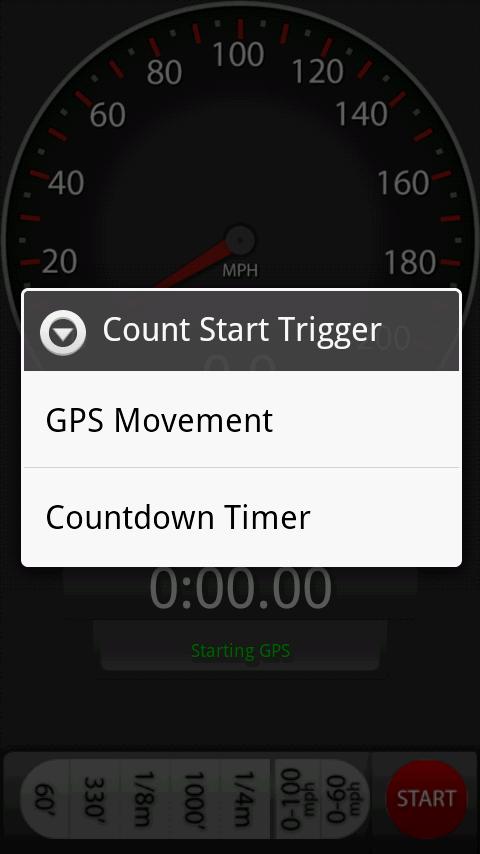 Android application Car Performance screenshort