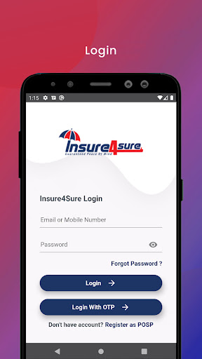 Android application Insure4sure screenshort